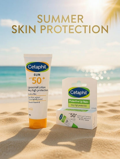 Cetaphil Promo Bundle: Sun Liposomal Lotion SPF 50+ 100ml + Protective Lip Balm SPF 50+ 8ml OFFERT