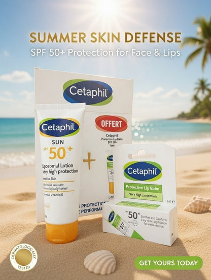 Cetaphil Promo Bundle: Sun Liposomal Lotion SPF 50+ 100ml + Protective Lip Balm SPF 50+ 8ml OFFERT