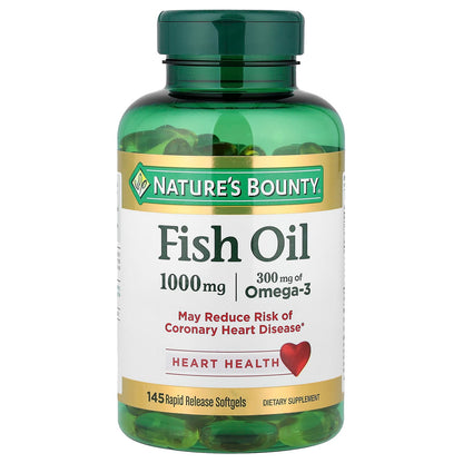 Fish Oil, 1,000 mg, 145 Rapid Release Softgels