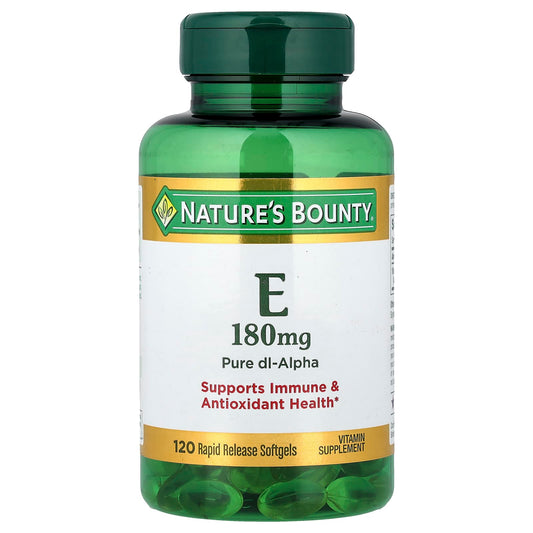 Nature’s Bounty Vitamine E 180 mg (400 UI) – 120 Softgels à Libération Rapide