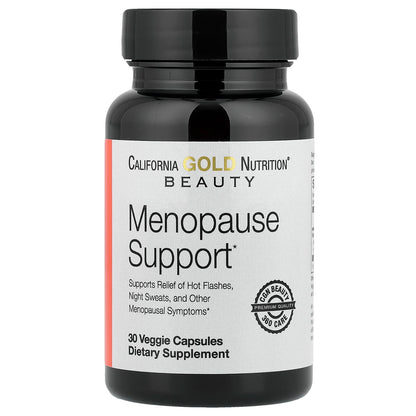 California Gold Nutrition Beauty, Menopause Support with Angelica gigas, Cynanchum wilfordii, Phlomis umbrosa and L-Leucine, 30 Veggie Capsules