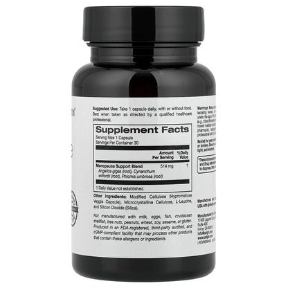 California Gold Nutrition Beauty, Menopause Support with Angelica gigas, Cynanchum wilfordii, Phlomis umbrosa and L-Leucine, 30 Veggie Capsules